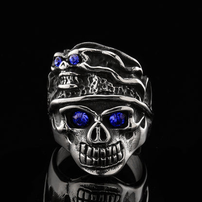 LABR Punk Outlaw Biker Skull Ring
