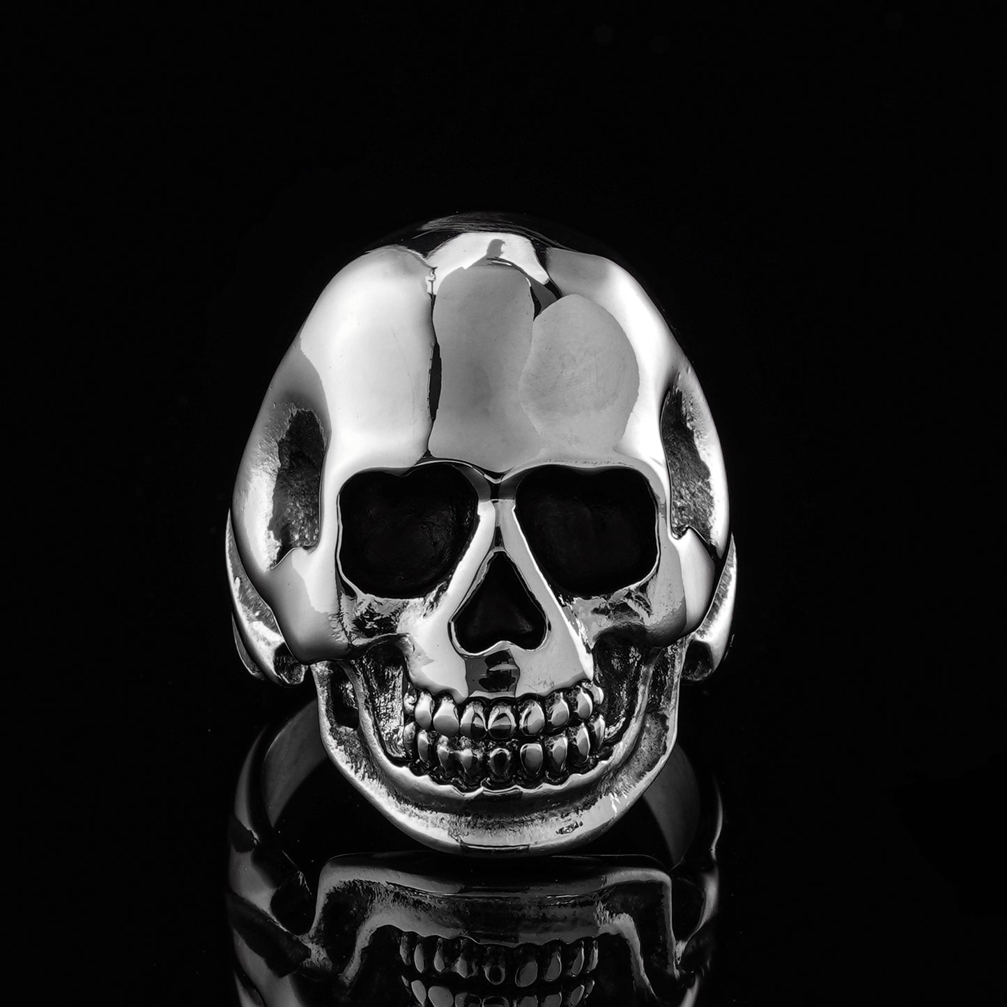 LABR Titanium Steel Heavy Skull Ring