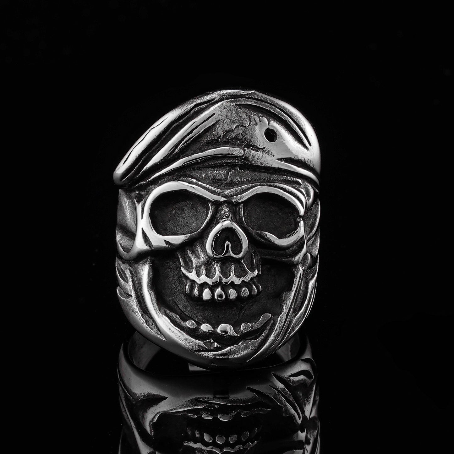 LABR Titanium Steel Skull Rings