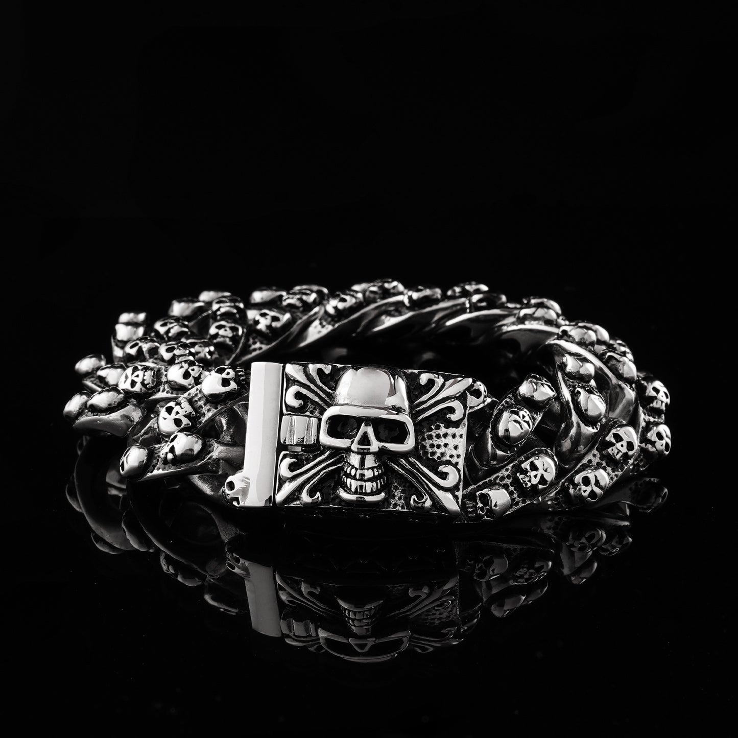 LABR Skull Link Chain Titanium Steel Bracelet