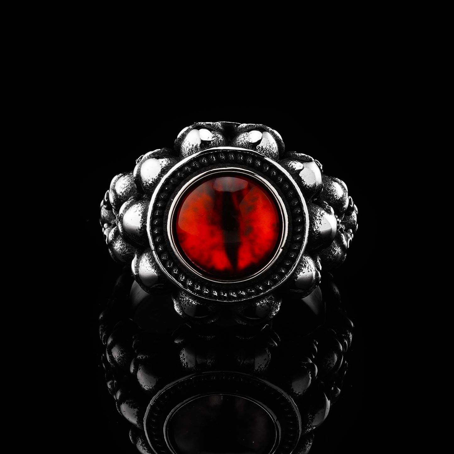 LABR Red Devils Eye Skulls Rings