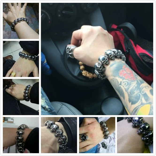 LABR Cycolinks Multi Skull Bracelet