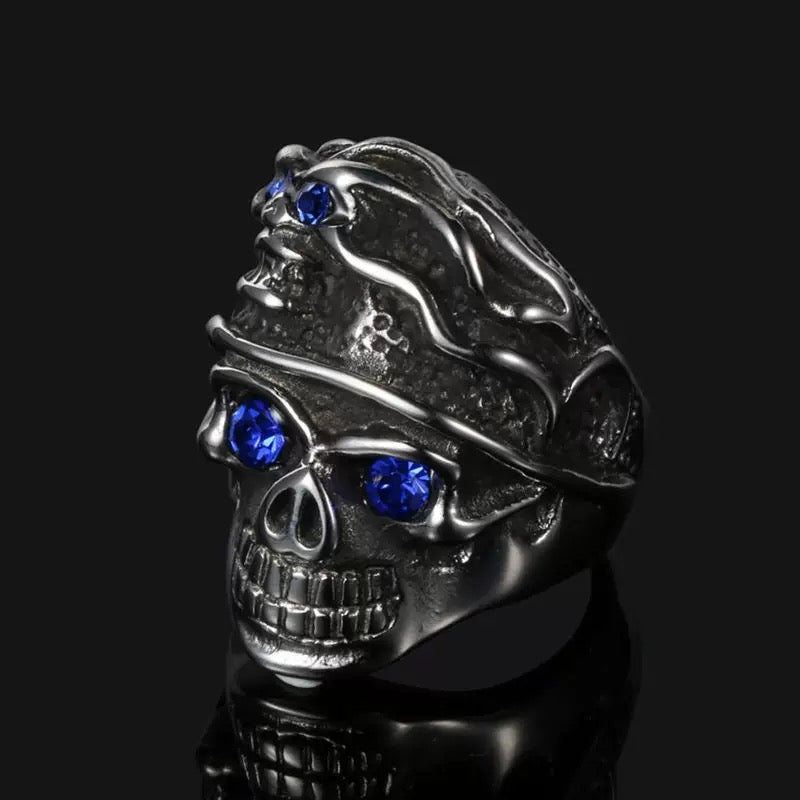 LABR Punk Outlaw Biker Skull Ring