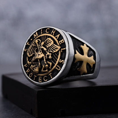 LABR Saint Michael Signet Ring for Men