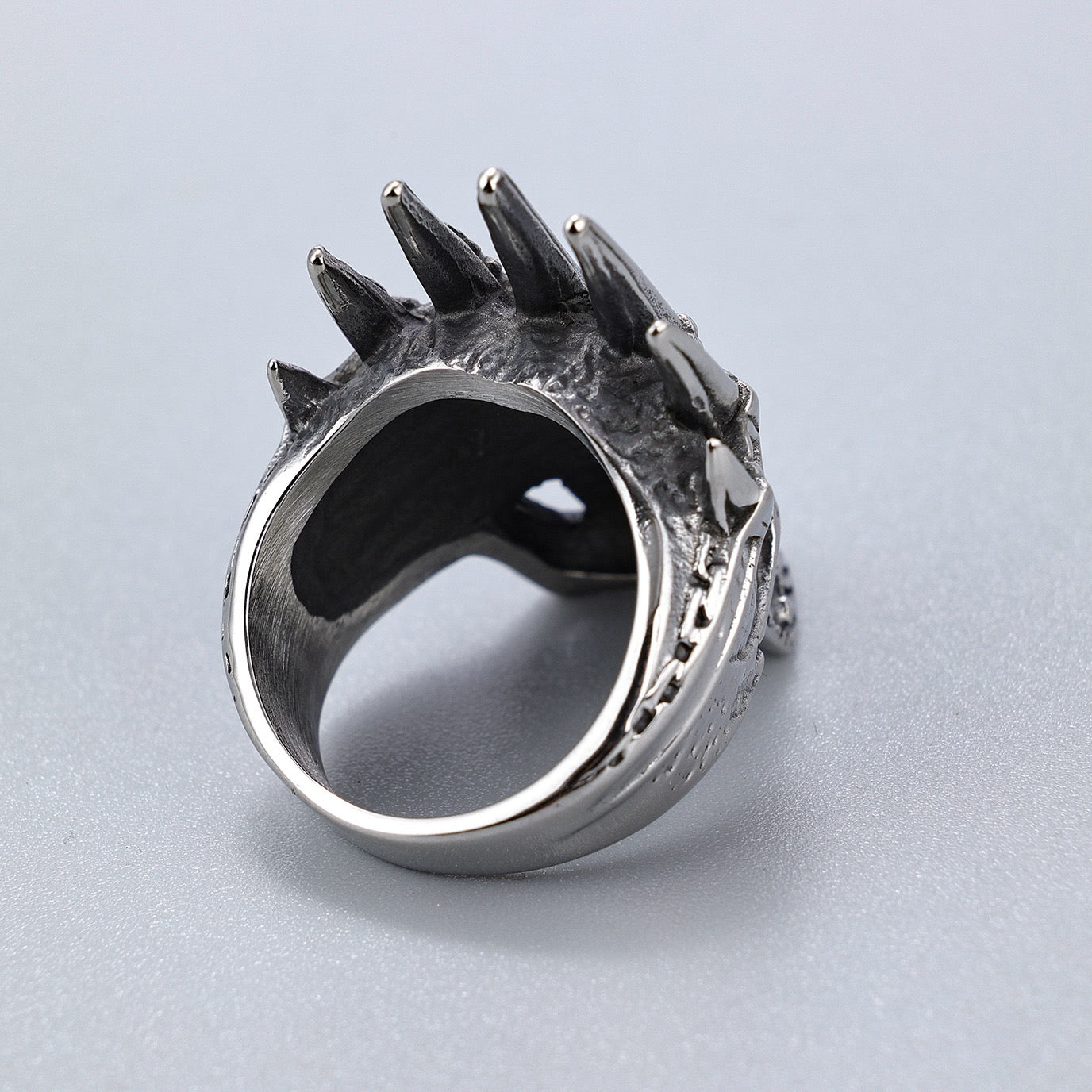 LABR Spiked Head King Skull Ring