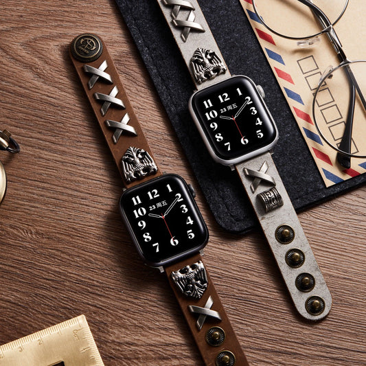 LABR Vintage Punk Leather Apple Watch Band